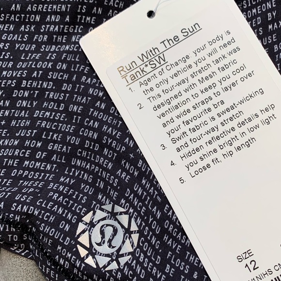 Lululemon Run With The Sun Tank - SeaWheeze 2019 - Picture 3 of 3